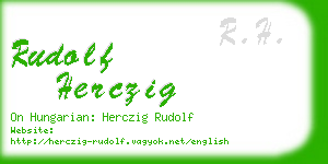 rudolf herczig business card